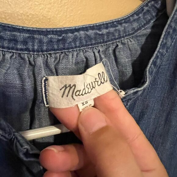 Madewell denim button down xs - Picture 6 of 7